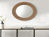 Natural Jute Rope Round Wall Mirror 26" B03598875