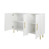 3-Door Large Storage Sideboard with Gold Handles for Kitchen, Dining Room and Living Room.55.12" W W2282P220597