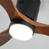 ZUN 52 Inch Indoor Ceiling Fan With Lights 3 Solid Wood Fan Blade Noiseless Reversible Motor Remote KBS-52144