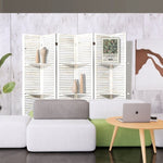 ZUN Room Divider with Shelves, 6 Panel Room Dividers and Folding Privacy Screens, Partition Room Divider 54497191