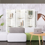 ZUN Room Divider with Shelves, 6 Panel Room Dividers and Folding Privacy Screens, Partition Room Divider 54497191