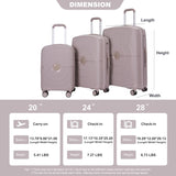Hardshell Suitcase Double Spinner Wheels PP Luggage Sets Lightweight Durable Suitcase with TSA W284P197041