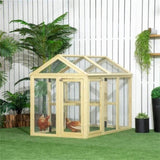 ZUN Wooden Chicken Coop 05736356