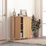 Mid-Century Modern Storage Cabinet with Woven Rattan Doors & Adjustable Shelves - Perfect for Living W3151P288911
