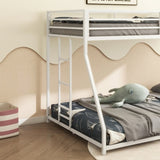 Same as B083P160614 Adam Sturdy Twin over Full Bunk Bed Metal White for Kids Adult, Low Profile B083P170884