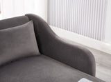 Modern Chaise Lounge Chair Velvet Upholstery W1097124939