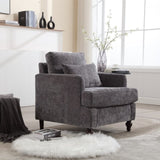 COOLMORE Wood Frame Armchair, Modern Accent Chair Lounge Chair for Living Room,Tufted Club Chair, W395P151908