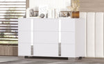 ZUN Elegant Modern Dresser with Metal Handle,Mirrored Storage Cabinet with 6 Drawers for Bedroom,Living WF319354AAK