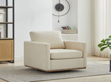30.7"W Square Upholstered Swivel Accent Chair and Comfy Accent Single Sofa 360 Degree Club W3188P280020