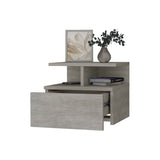 Augusta Floating Nightstand with 2-Tier Shelf and 1-Drawer B128P176116