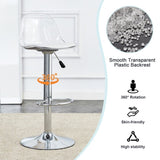 ZUN Modern minimalist bar chairs and bar stools. Can rotate 360 &deg; and adjust lifting. PET backrest and W1151P200322