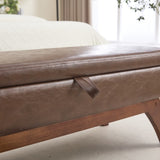 COOLMORE Teddy wool fabric, solid wood feet for solid weighing, and bed end stool with storage W1539P242720