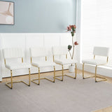 Modern simple light luxury dining White Family bedroom stool back Dressing Student W210P208425