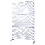 Outdoor & Indoor Privacy Metal Privacy 76" H48" W, Freestanding Decorative Privacy W465P193161