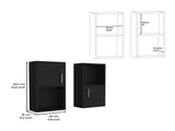 Wall Mounted Bathroom Medicine Cabinet Eak 24" H, Two Doors, Two Shelves,Black B097P199746