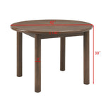 ZUN 42" Round Dining Table for 4 Person, Retro Kitchen Table, Wooden Dinner Room Table with Solid Wood W1801P181981