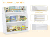 3-Tier Bookshelf,Kids Bookshelf,Book Storage Rack for Bedroom,White 79014271
