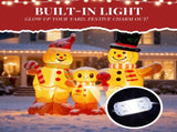 6.3FT Lighted Christmas Inflatable Decoration, Inflatable Gingerbread Man Family, Funny Blow Up Yard 50662914