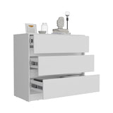 Austin Three Drawer Dresser, Pull Out Mechanism-White B07092131