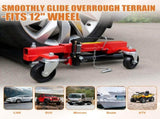 Hydraulic Car Wheel Dolly, 1500 LBS, 12" Heavy Duty Vehicle Positioning Jack with Ratcheting Foot W2680P518198