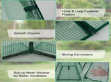 Hexagonal Mini Greenhouse with Zipper Door & Roll-Up Window, PE Cover Outdoor Plant House 10144158