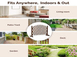 Set of 2 Retractable Arched Wooden Fences 205 x 33.5 x 80 cm Carbonized Finish 86670017