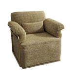 360 Degree Square Swivel Accent Sofa Chair,Fluffy Fabric Lounge Wide Upholstered Reading Chair with W2012P319076
