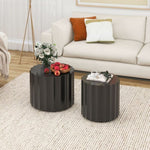 ZUN Coffee Table Set of 2, Round Coffee Table ,Nesting Coffet Table,End table,Circle Sidetable for W2232P152914