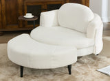 42.5" Single sofa chair,One-piece side table,With Cresent-Shaped footstool,Movable W1628P256787