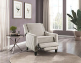 Modern Home Furniture Reclining Chair 1pc Sand-Color Textured Fabric Upholstered Nailhead Trim Solid B011P190690