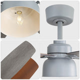 52-Inch Premium Cement Gray Ceiling Fan With Light,E26 Bulb Included,Remote Control,DC Motor,5 W934P359531