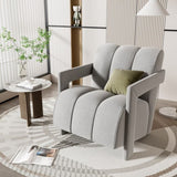 U-Can 26.3'' Modern Minimalist Leisure Armchair, Armchair with L-shaped Armrests and Polyester N724P256551E