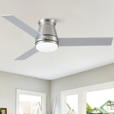 48" Bruched Nickel Lowe Profile Ceiling Fan with Light W1367P247066