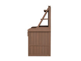 65inch Garden Potting Bench Table, Fir Wood Workstation with Storage 65666221
