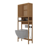 Toilet storage rack, independent bathroom, laundry room, space saving, natural color W2207P147171