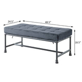 Grey and Sandy Grey Tufted Bench B062P186416