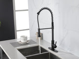 Spring kitchen with pull-out sprayer, stainless steel single handle single hole kitchen sink W2287P183742
