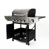 Propane Grill 4 Burner Barbecue Grill Stainless Steel Gas Grill with Side Burner and Thermometer for 57948567