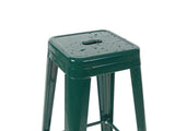 24 Inch Counter Height Stool, Backless Metal Bar Stools Set of 4, Non-Stackable, Detachable & Easy B347P471108