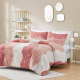 King/Cal King Ombre Shaggy Faux Fur Comforter Set B035P148300