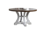White Dining Room Wooden 1pc Round Dining Table Elegant Design Furniture B011P288747