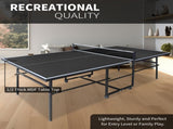 8.5*4. 3ft Black Mid-Size Table Tennis Table Foldable & Portable Ping Pong Table Set for Indoor W1408P478680