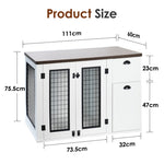 ZUN Furniture style dog cage, wooden dog cage, double door dog cage, side cabinet dog cage, Dog crate 75985217