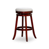 30" Bar Stool, Cherry Finish, Beige Fabric Seat B04660663