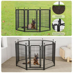 ZUN Dog Playpen 8 Panels 40" Height Heavy Duty Dog Fence Puppy Pen for Large Medium Small Dogs Indoor W368P233995