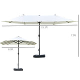 ZUN Outdoor beach umbrella/Double-Sided Market Umbrella （Prohibited by WalMart） 75782802