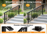 Handrails for Outdoor Steps Fits 4 to 5 Steps 14976189
