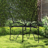 ZUN Modern Butterfly Cast Metal Garden Bench, Outdoor Bench Patio Seat, Park Bench Outdoor Seating for W2167P190141