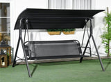 3-Seat Outdoor Patio Swing Chair-Black 70074615