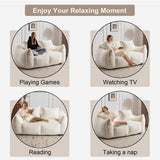 Giant Bean Bag Couch for Adults, Ultra Soft Fluffy Loveseat Bean Bag Sofa, Oversized Chase Lounge 23011521